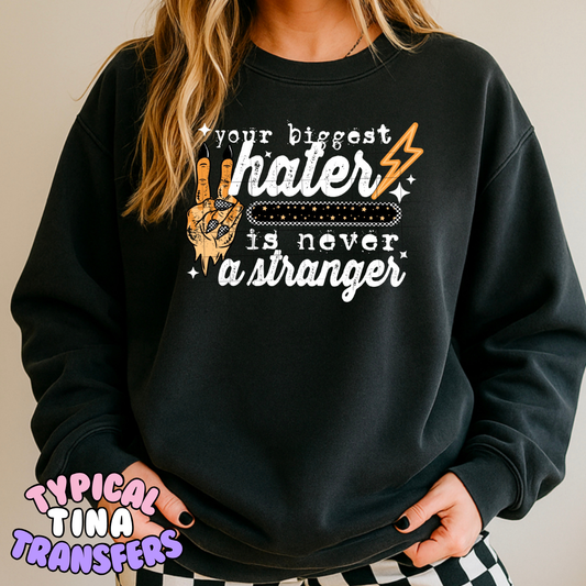 Your biggest hater is never a stranger | DTF Transfer | POD