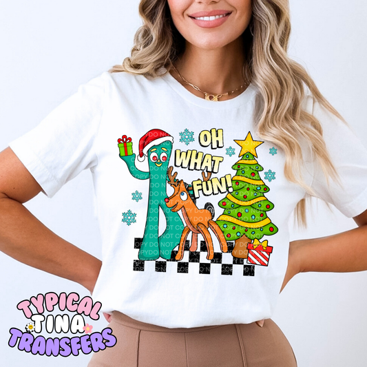 Oh what Fun Christmas | DTF Transfer | POD