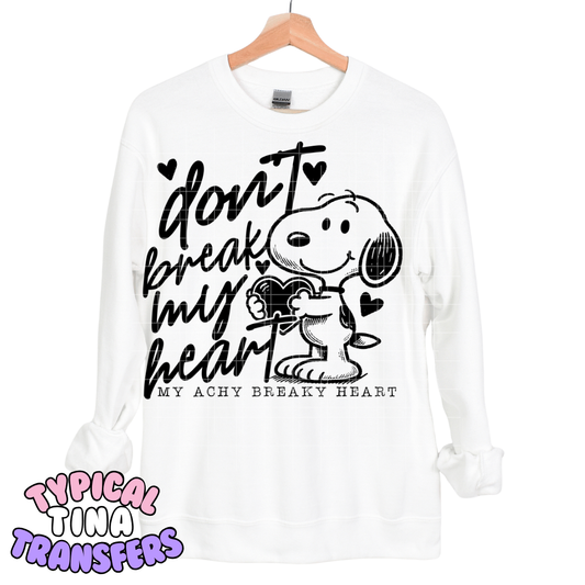 Don't break my heart (Snop) | DTF Transfers | POD