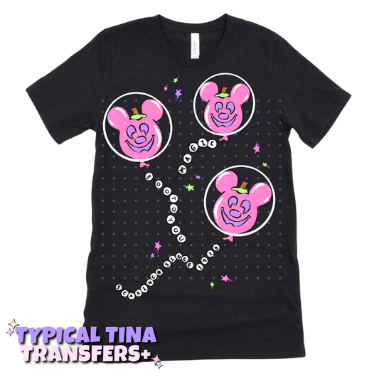 Pink Halloween Balloons | DTF Transfers | POD