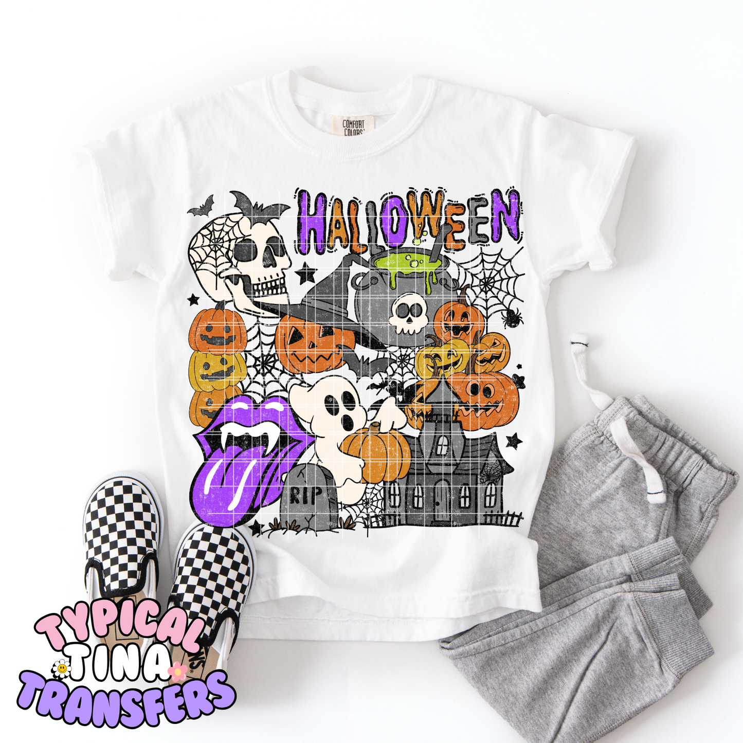 Halloween purple tongue |  DTF Transfer | POD