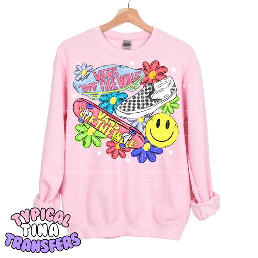 Sneaker Checkered *on the wall | DTF Transfers | POD