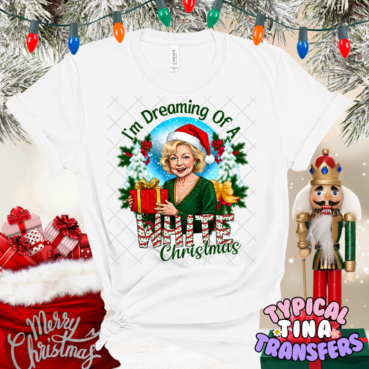 I'm dreaming of a B White christmas | DTF Transfer | POD
