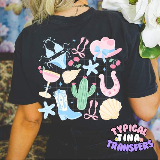 Beach Girl Essentials | DTF Screen Print | POD