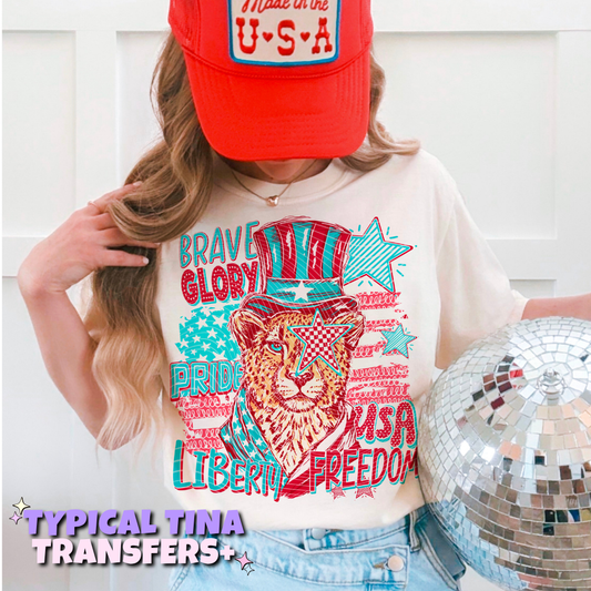Liberty Leopard | DTF Transfers | POD