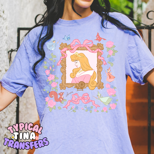 Sleeping B - Dainty Frames | DTF Screen Print | POD - choose design