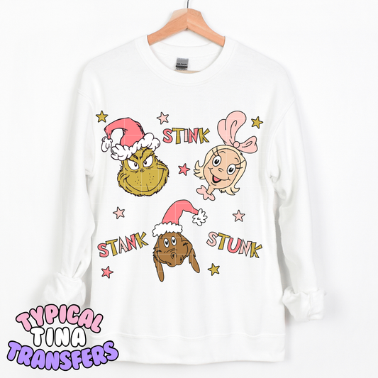 Gr!nch Classic style stink | DTF Transfer | POD