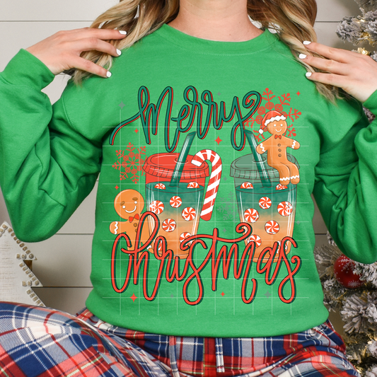 Merry Christmas Peppermint Drinks | DTF Transfer | POD