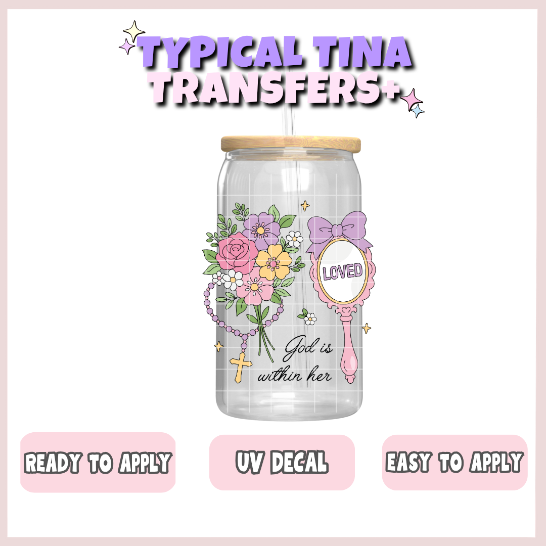 God is with her | UV decals | POD