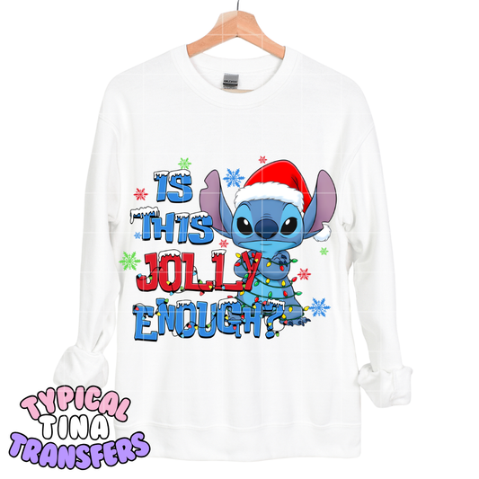 St!tch is this jolly enough  | DTF Screen Print | POD