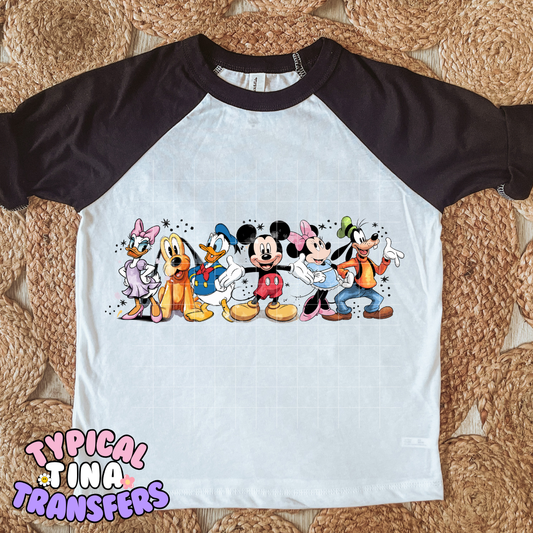 Watercolor Mick and friends | DTF Transfer | POD