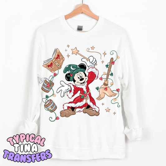 Sorcerer M Mouse - holiday edition (with elements) |  DTF Transfer | POD