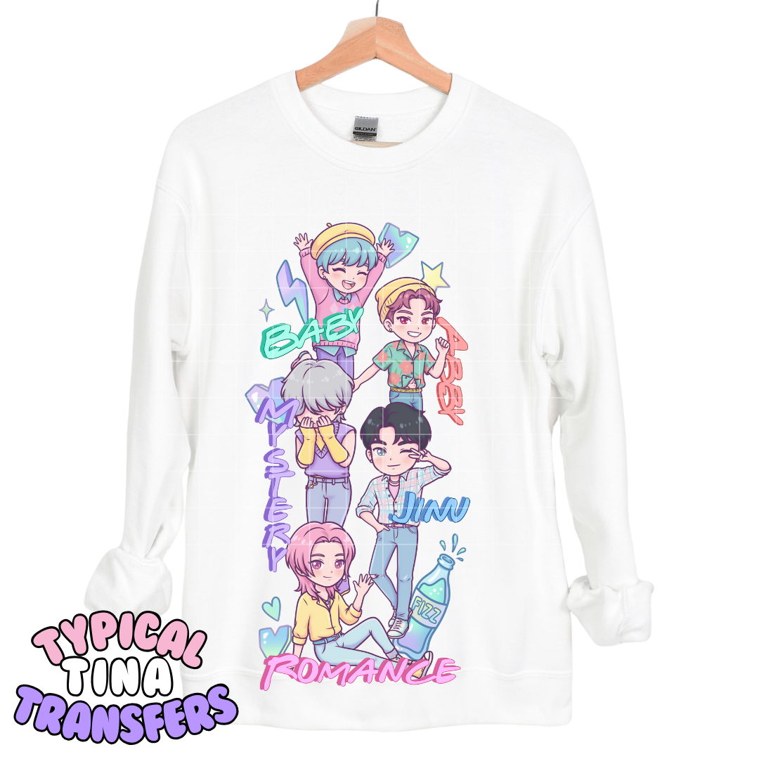 Chibi - Group Saj.a | DTF Transfers | POD