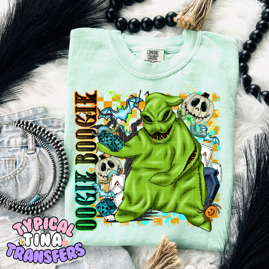 Ogg Boogie ornage checkered  | DTF Transfer | POD