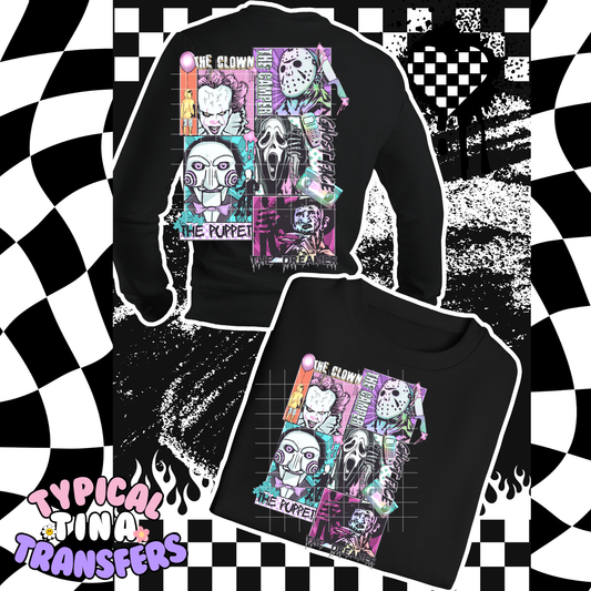 Horror Movie legends (purple) | DTF Transfer | POD