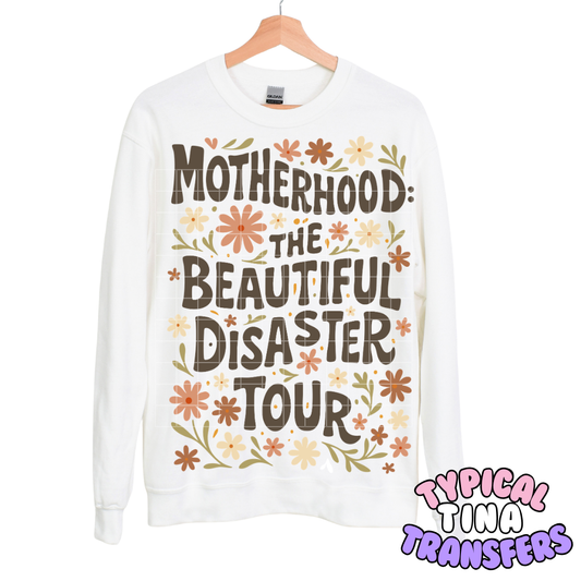 motherhood the beautiful disaster tour | DTF Transfers | POD
