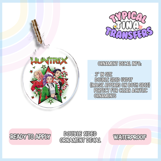 Hunt Kpop Xmas | 3" Ornament Decal | POD