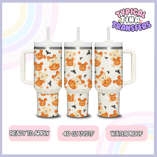 D Bear Pumpkins | 40oz UVDTF Wrap | POD