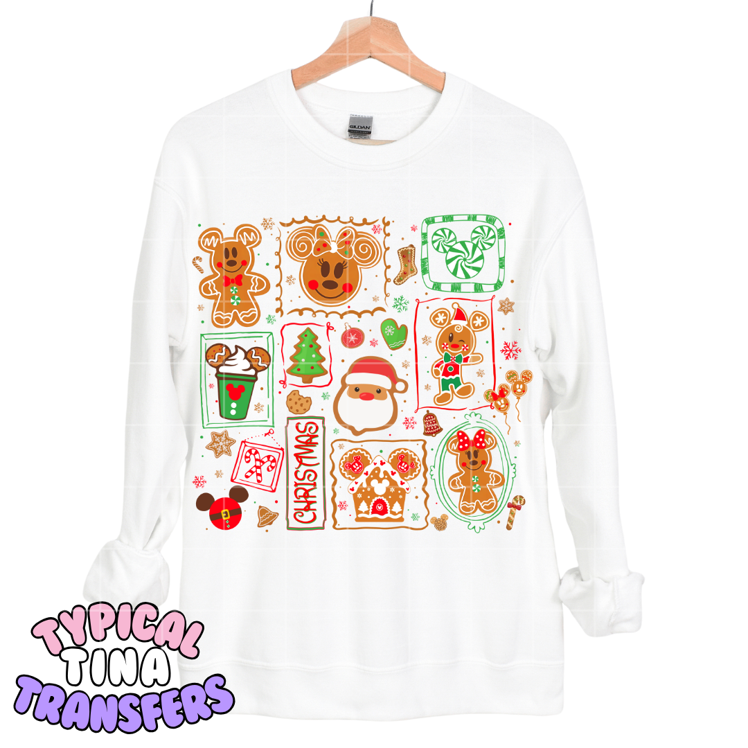 Xmas frames - Fab 6 gnigerbread | DTF Transfers | POD