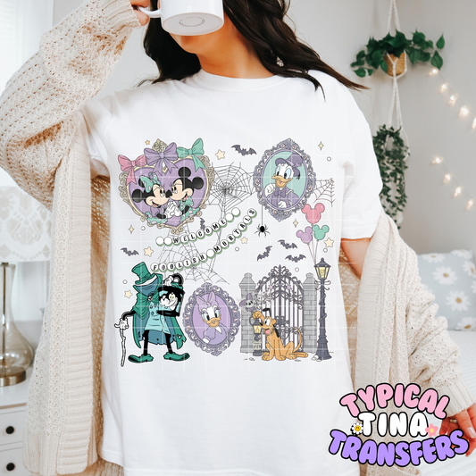 Haunted Mansion - bracelet welcome foolish  | DTF Transfer | POD