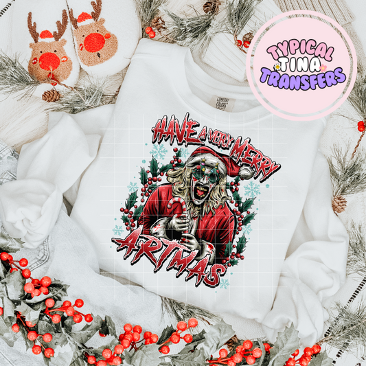 Christmas Art Clown | DTF Screen Print