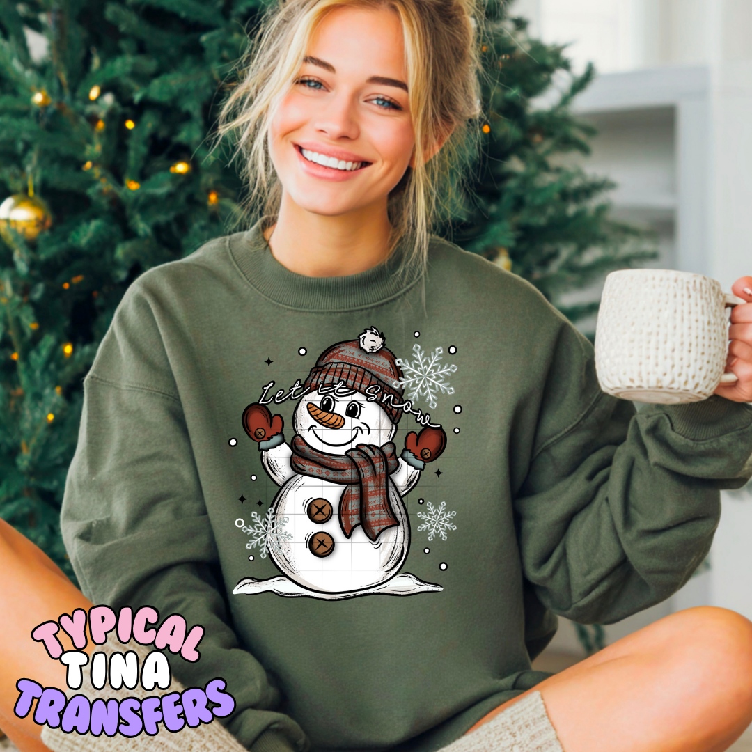 Bundled up Snowman | DTF Transfers | POD