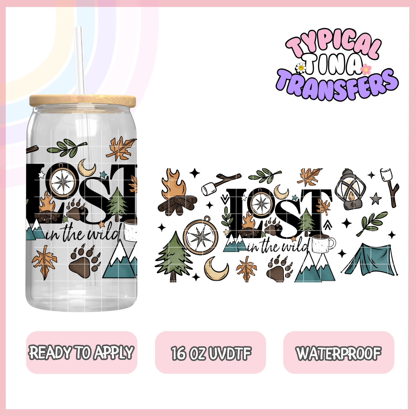 UVDTF #9312 | 16oz UVDTF Wrap | POD
