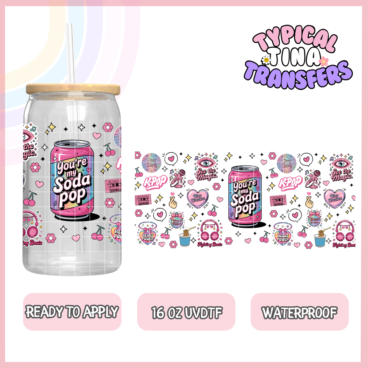 UVDTF #9408 | 16oz UVDTF Wrap | POD