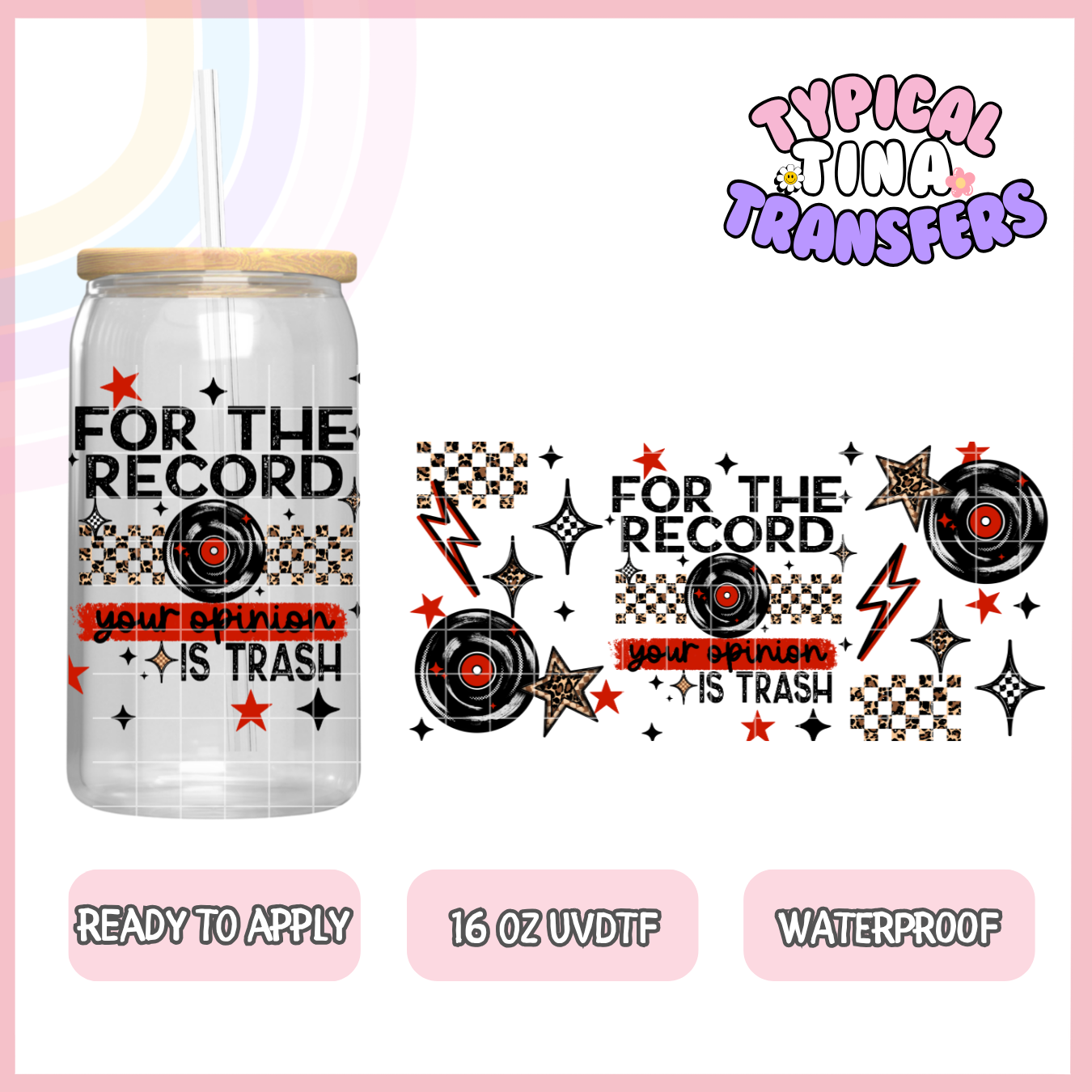 UVDTF #9546 | 16oz UVDTF Wrap | POD