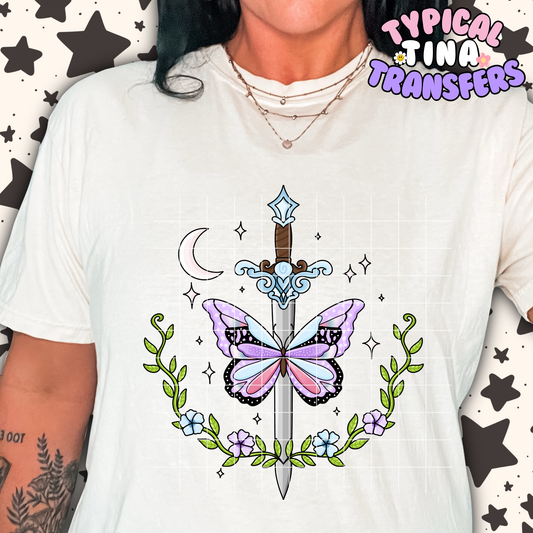 Butterfly sword |  DTF Transfer | POD