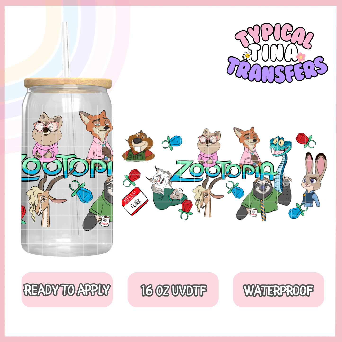 UVDTF #9861 | 16oz UVDTF Wrap | POD