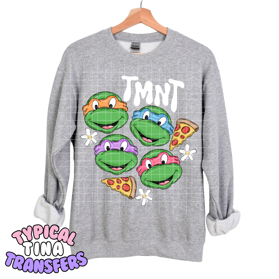 Turtles and pizza | DTF Transfers | POD