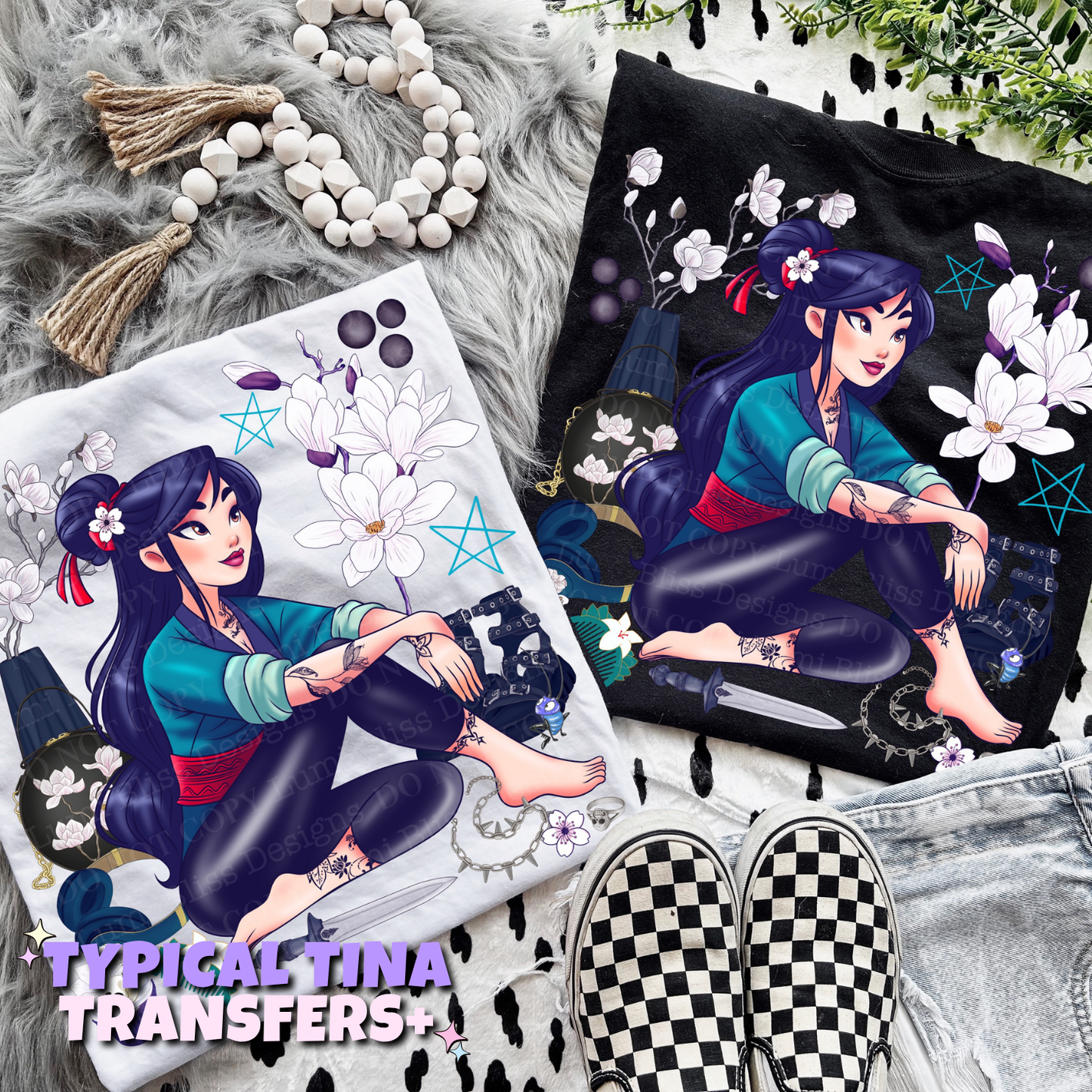 Warrior Princess and tats | DTF Transfers | POD