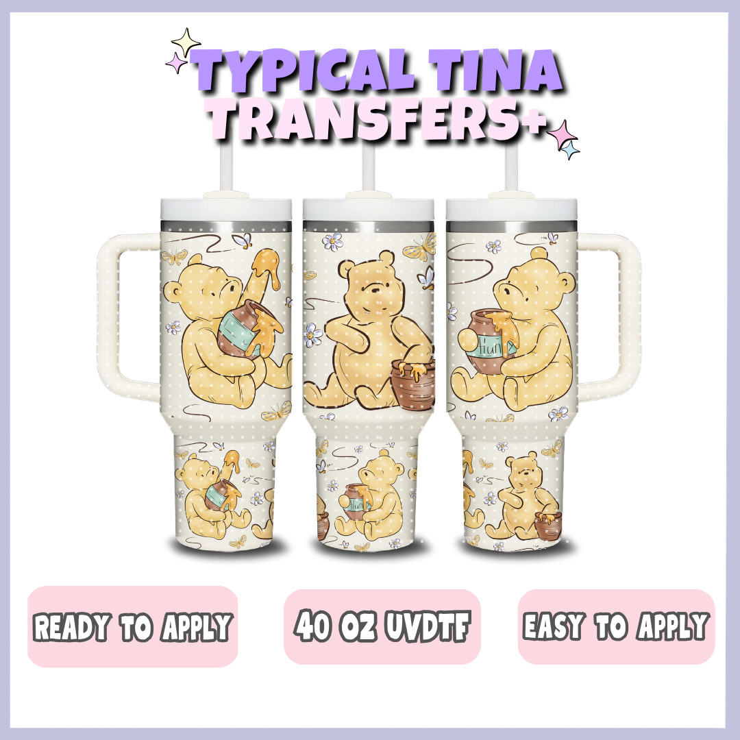 Classic P Bear | 40oz UVDTF Wrap | POD