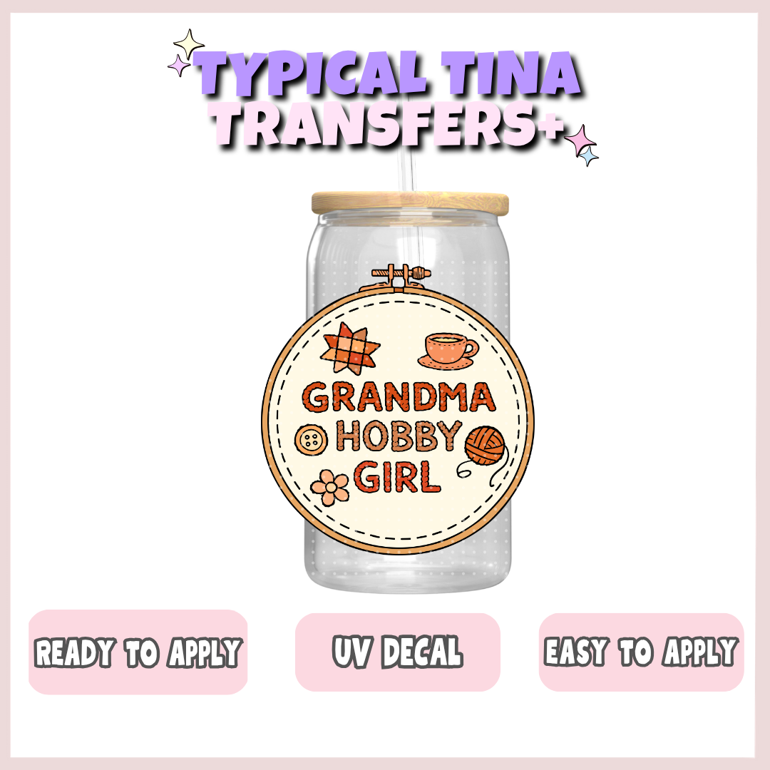 Grandma Hobbies | UV decals | POD