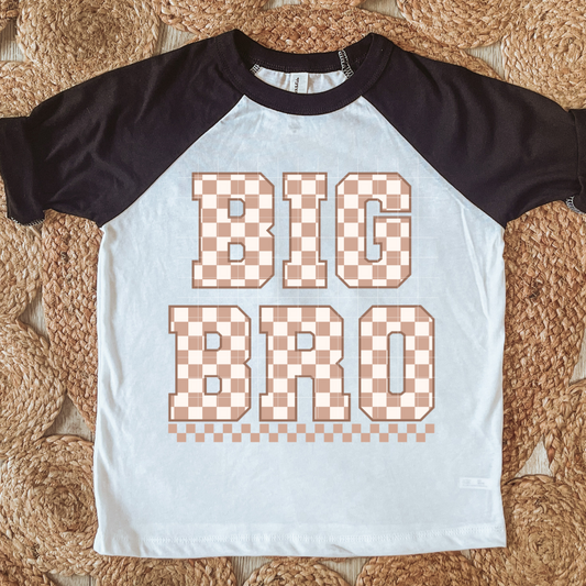 Checkered BIG BRO | DTF Screen Print | POD