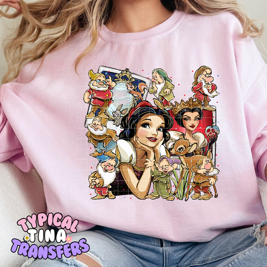 Snow and Dwarves | DTF Screen Print | POD