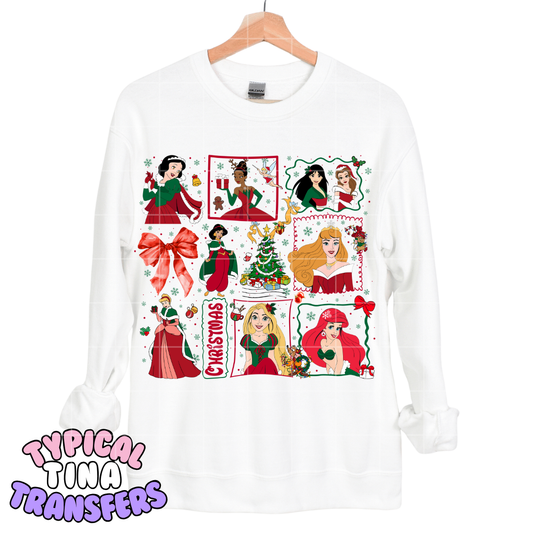 Xmas frames -Princesses | DTF Transfers | POD
