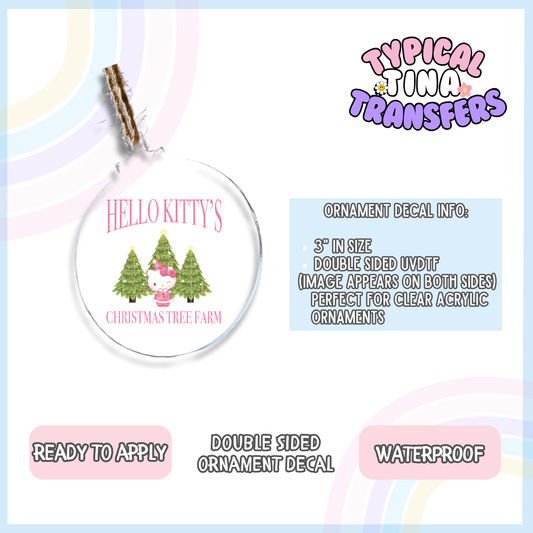 PreSale UVDTF | HK Xmas Farm | 3" Ornament Decal