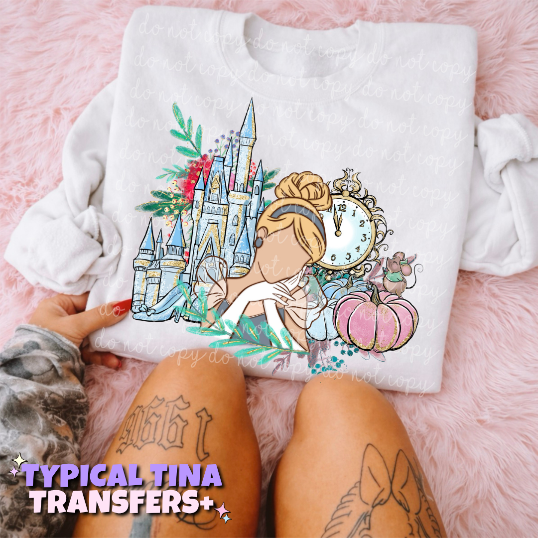 Cindy watercolor castle | DTF Transfers | POD