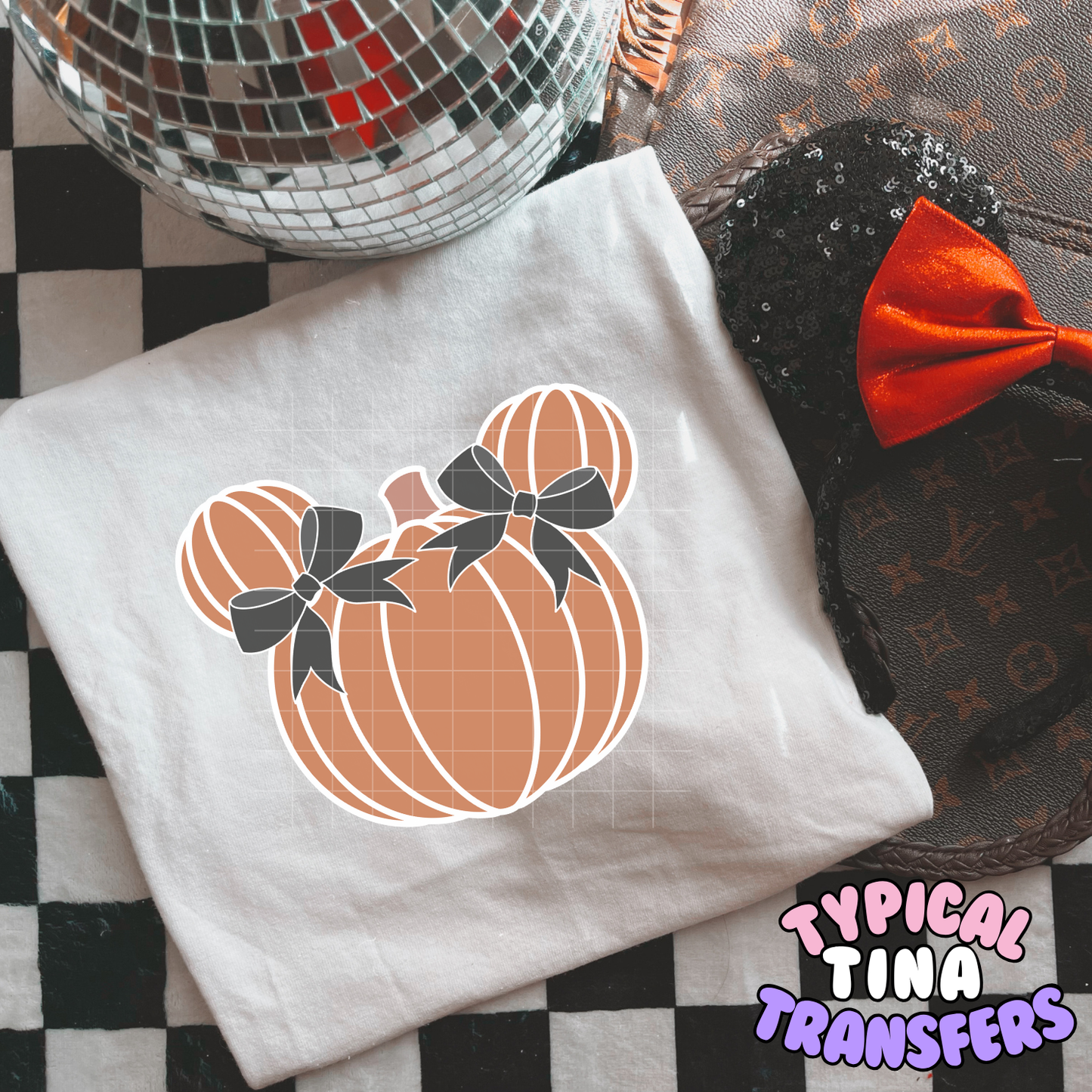 Coquette Pumpkin bow | DTF Transfer | POD