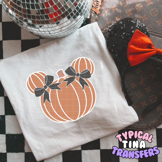 Coquette Pumpkin bow | DTF Transfer | POD