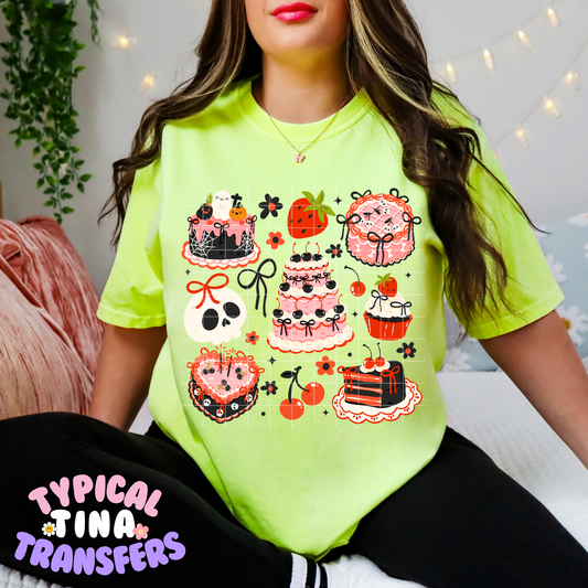 Gothic halloween Cakes | DTF Transfer | POD