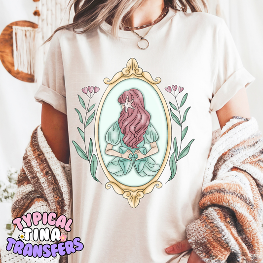 Princess Mirror Mermaid | DTF Screen Print | POD