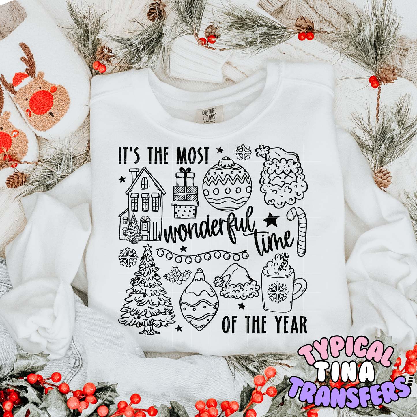 It's the most wonderful time doodle | DTF Transfer | POD