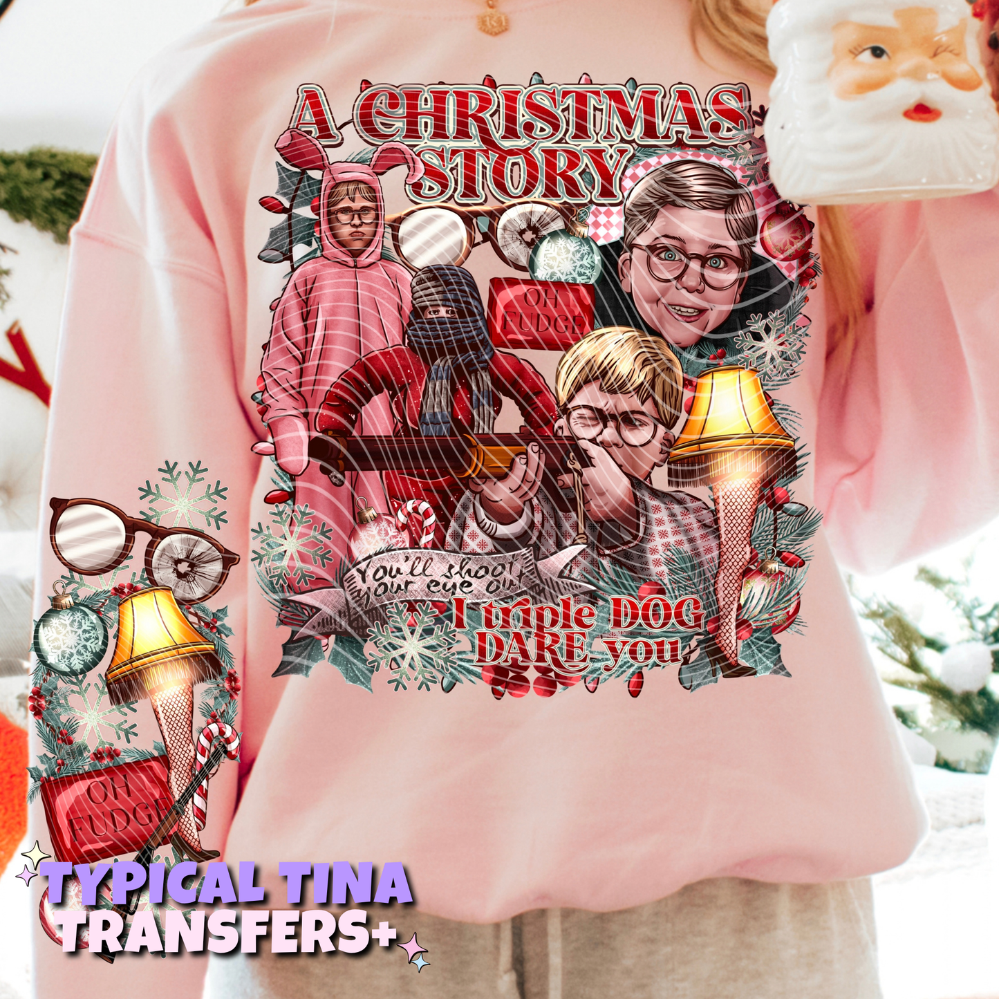 Classic Xmas - leg lamp shade | DTF Transfers | POD