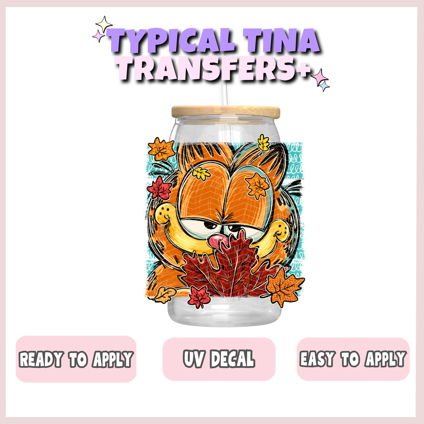 Fat Cat with leaves | UV decals | POD