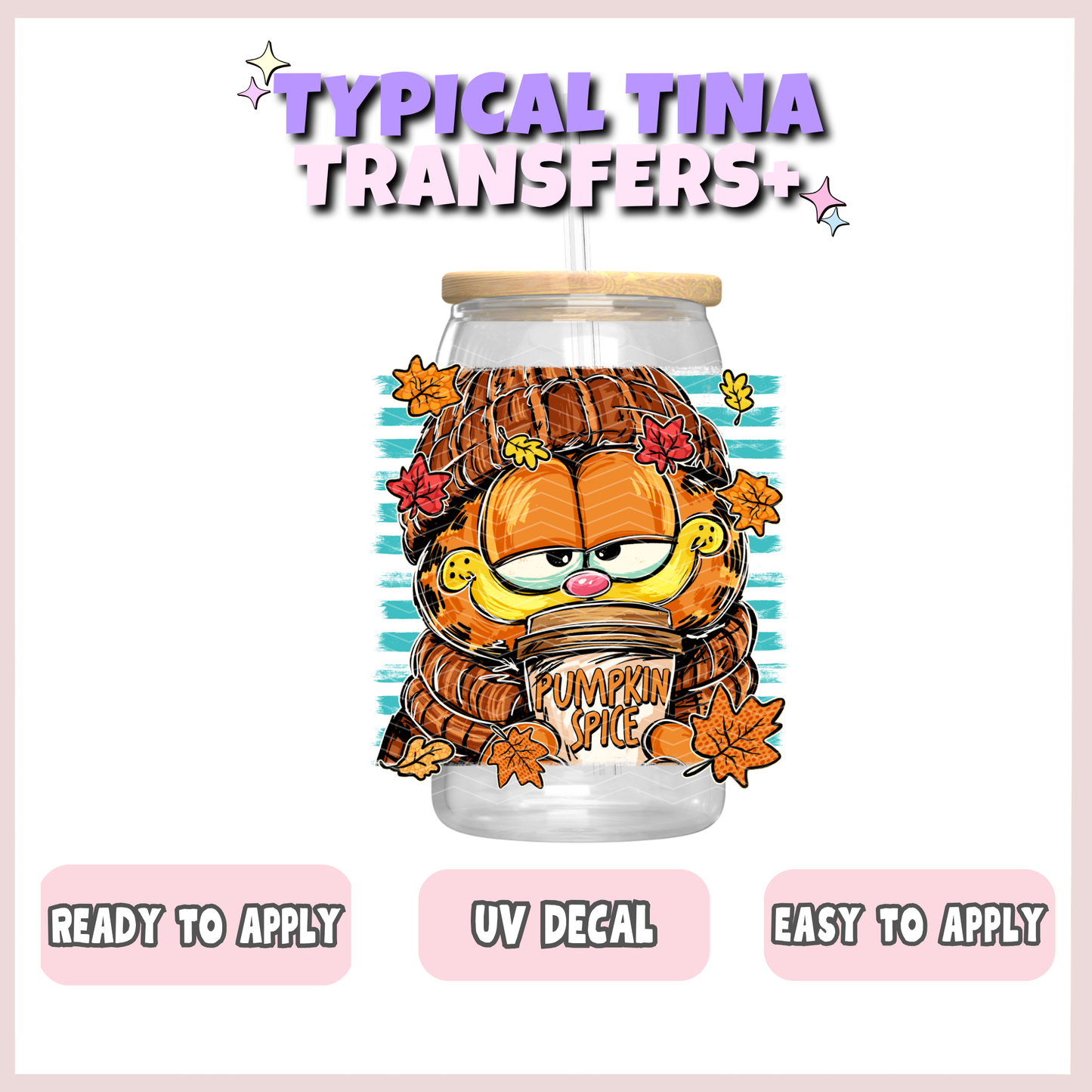 Fat Cat pumpkin spice | UV decals | POD