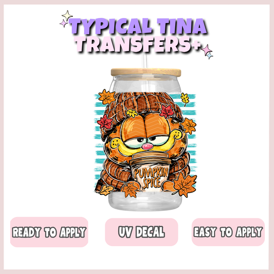 Fat Cat pumpkin spice | UV decals | POD
