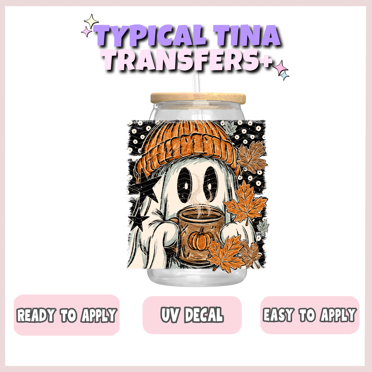 Pumpkin spice ghost | UV decals | POD